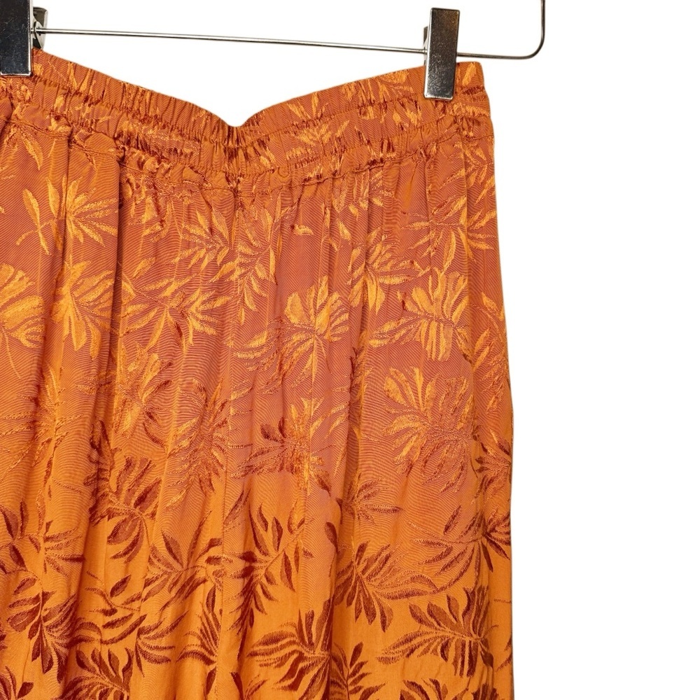 L*Space In Your Dreams Rust Floral Satin Lounge Resort Pants Pajama Sz S - Picture 11 of 13